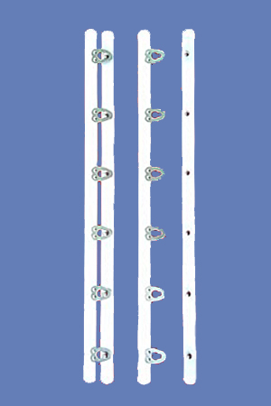 Acél fűzőkapocs, korzett kapocs műanyag bevonattal 32 cm - WHITE (fehér)